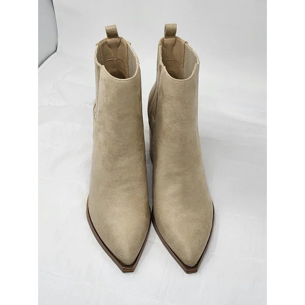 Imily Bela Women's Ankle Boots Chunky Heeled faux suede size 9